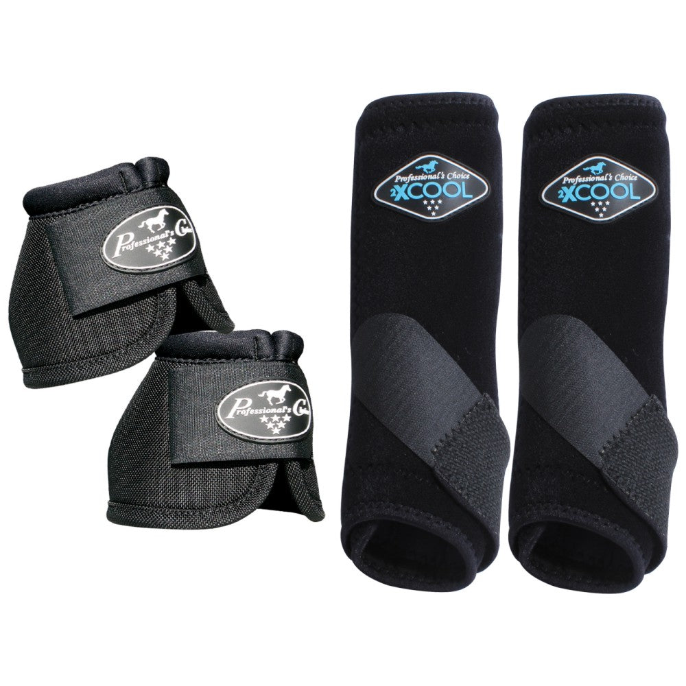 Professionals Choice 2XCOOL Ballistic Horse Front Bell Boots 4 Pack
