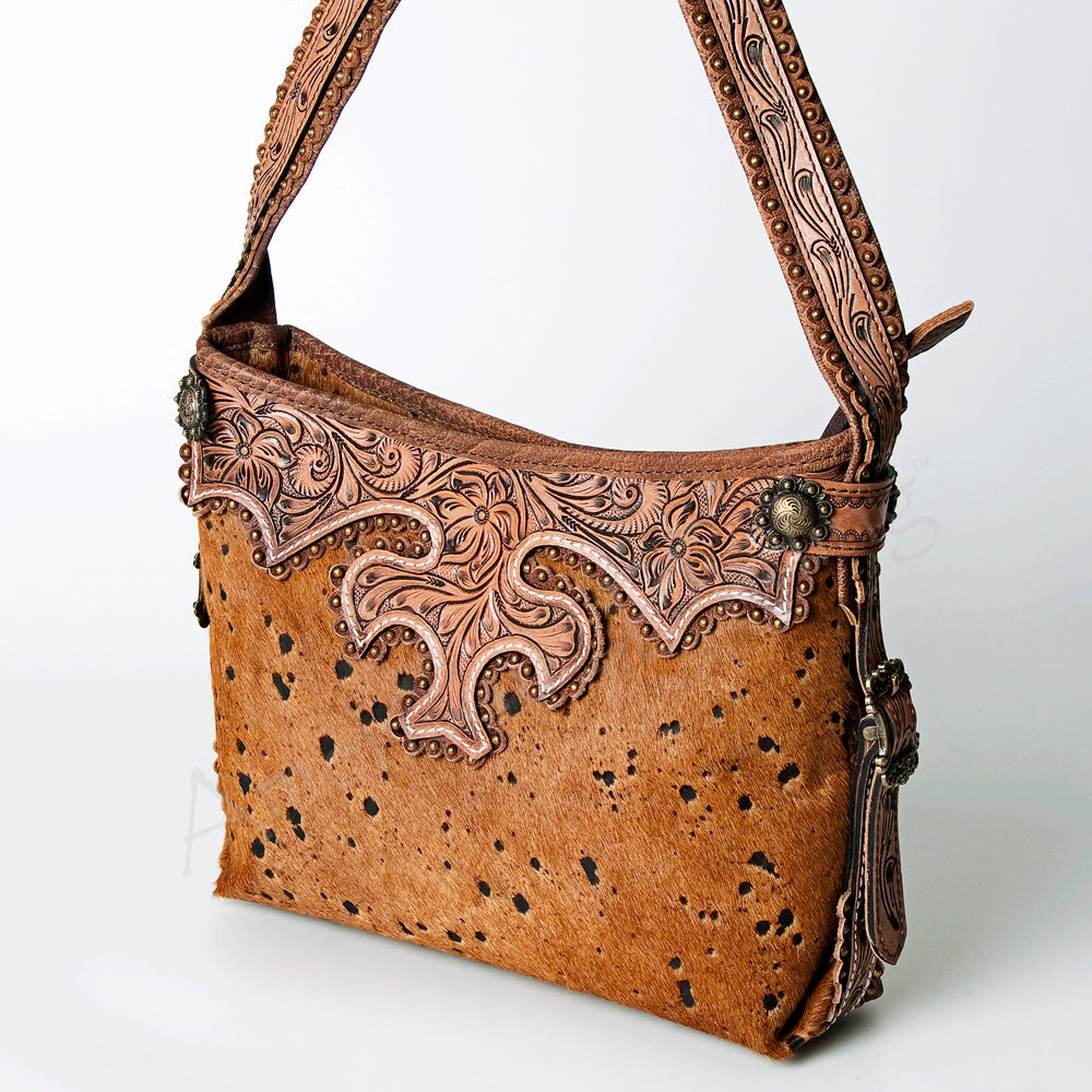 American Darling Hobo Hand Tooled Hair On Genuine Leather Western Women Bag | Handbag Purse Bags for Cute