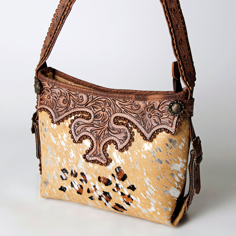 American Darling Hobo Hand Tooled Hair On Genuine Leather Western Women Bag | Handbag Purse Bags for Cute