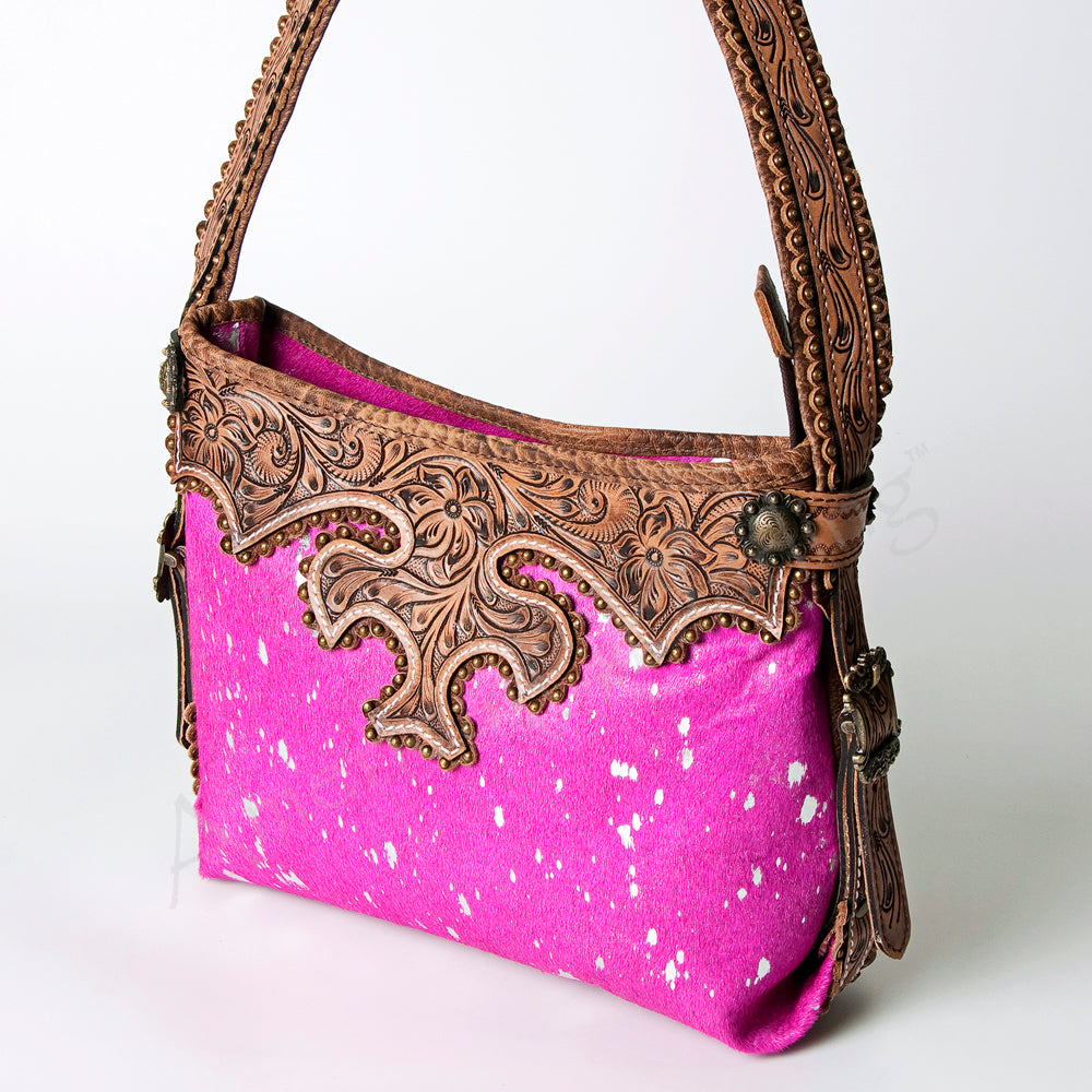 American Darling Hobo Hand Tooled Hair On Genuine Leather Western Women Bag | Handbag Purse Bags for Cute