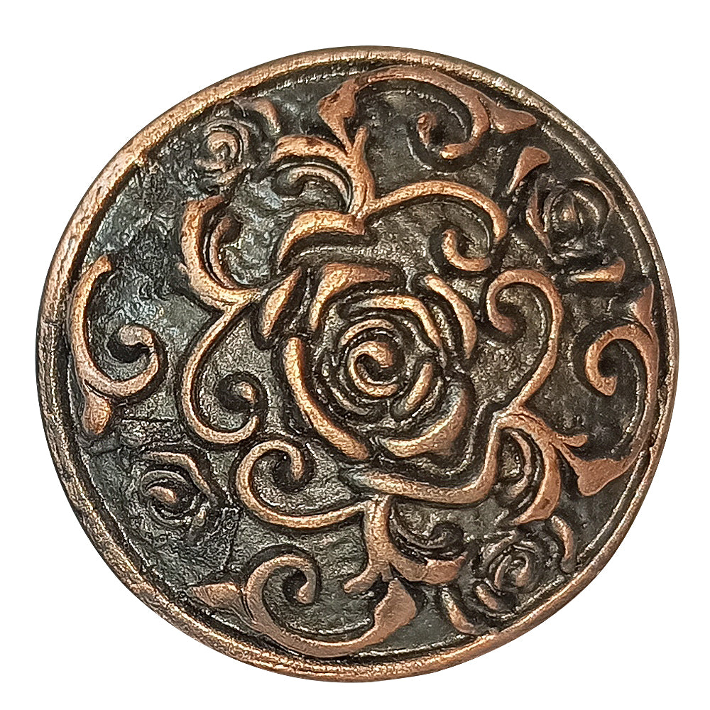 HILASON Western Screw Back Concho Rose Round Copper Cowgirl | Belt Slotted Conchos