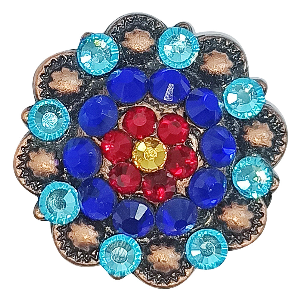 HILASON Pc Western Screw Back Concho Turquoise Berry Copper Cowgirl | Bridle Conchos Belt Slotted