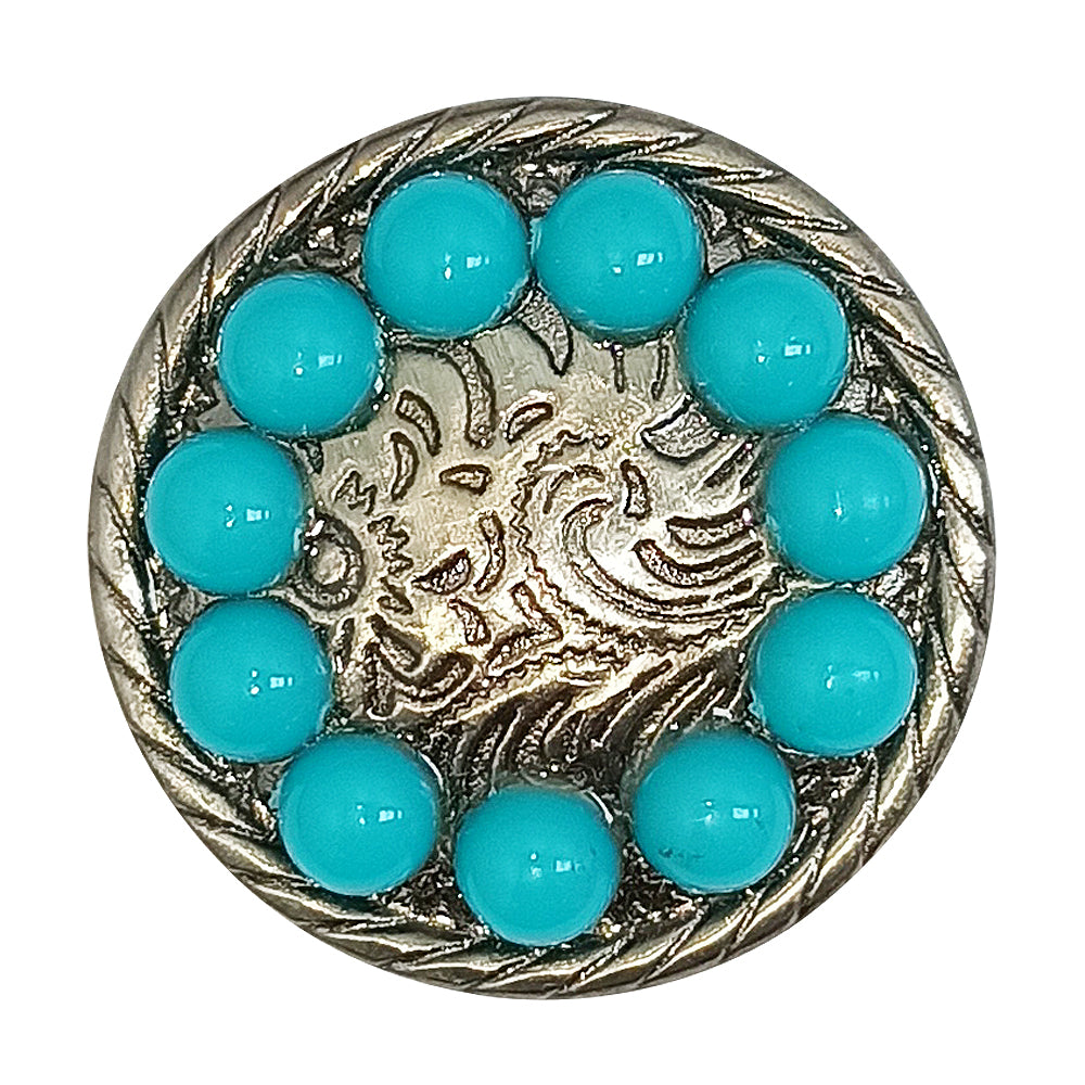 HILASON Western Screw Back Concho Round / Rope engraved Nickle Cowgirl | Belt Slotted Conchos