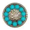 HILASON Western Screw Back Concho Round / Rope engraved Nickle Cowgirl | Belt Slotted Conchos