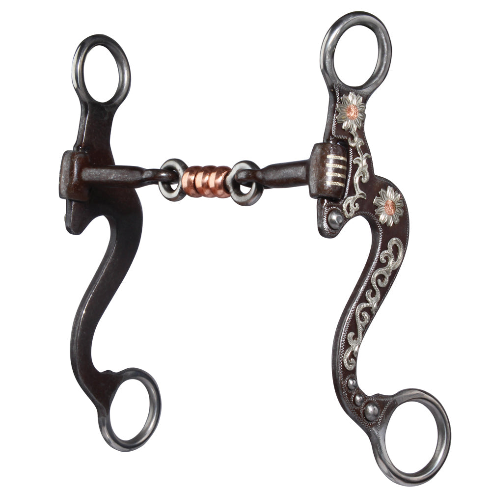5 1/4 in Mouth Professionals Choice Horse Bit Small Flower Dogbone