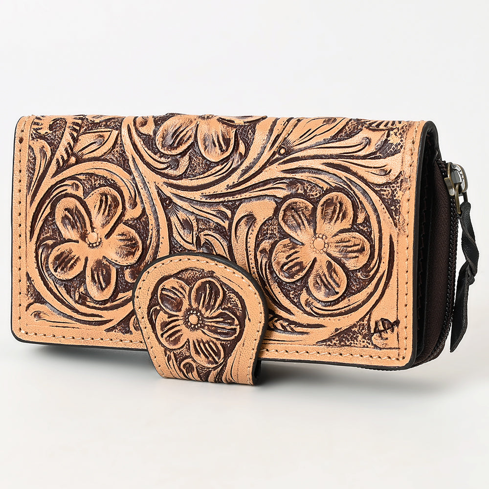 American Darling Wallet Hand Tooled Genuine Leather Women Bag Western Handbag Purse