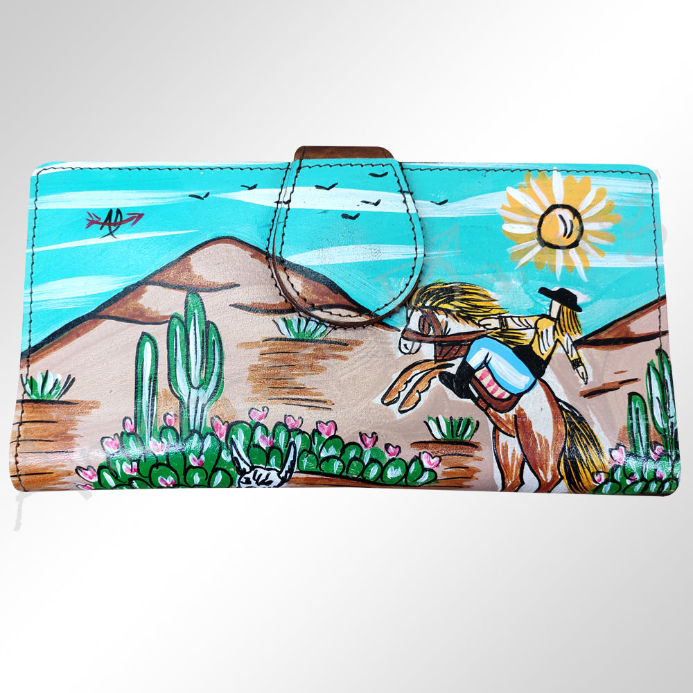 American Darling Wallet Full Grain Genuine Leather Western Women Bag | Handbag Purse Wristlet Travel Clutch