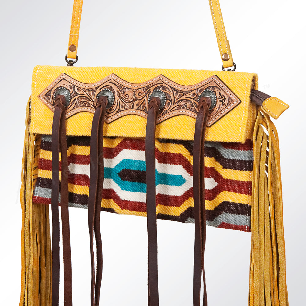 GIBGX206 American Darling Hand Tooled Saddle Blanket Genuine Leather Women Bag Western Handbag Purse