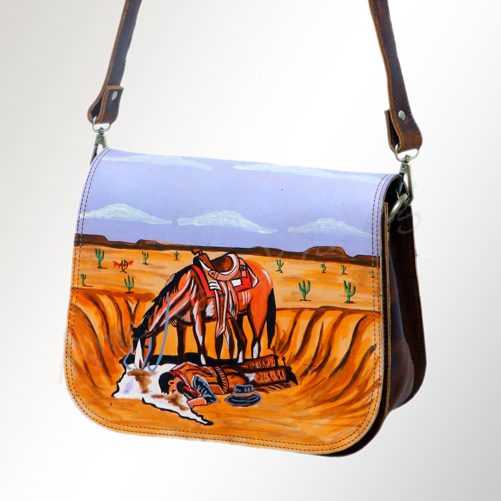 American Darling Messenger Full Grain Genuine Leather Western Women Bag Handbag Purse | Cute