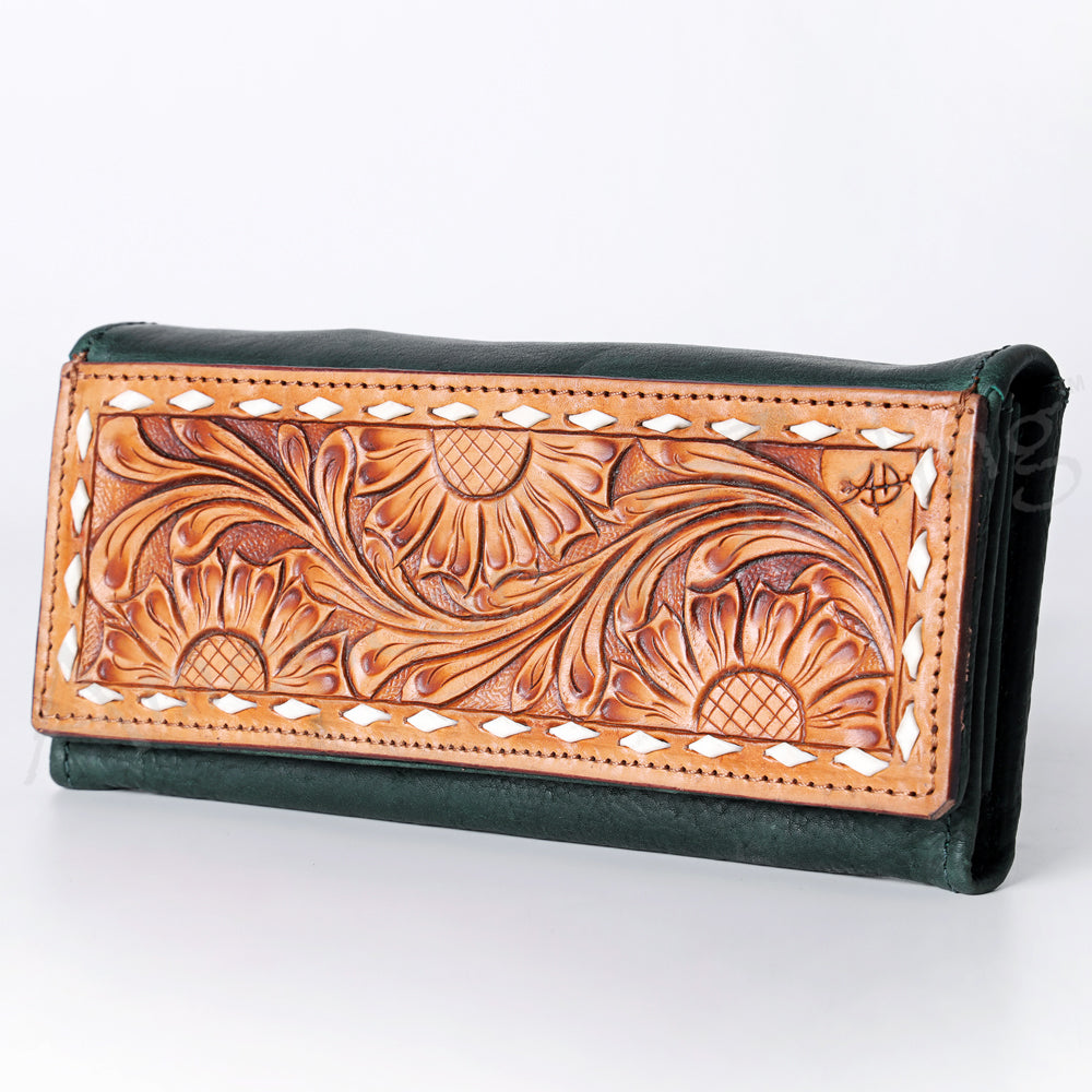 American Darling Wallet Hand Tooled Genuine Leather Western Women Bag | Handbag Purse Wristlet Travel Clutch
