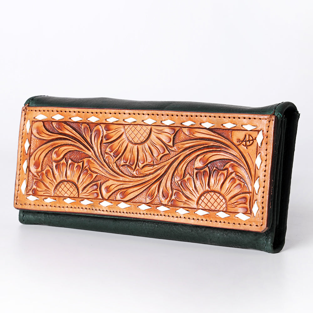 American Darling Wallet Hand Tooled Genuine Leather Western Women Bag | Handbag Purse Wristlet Travel Clutch
