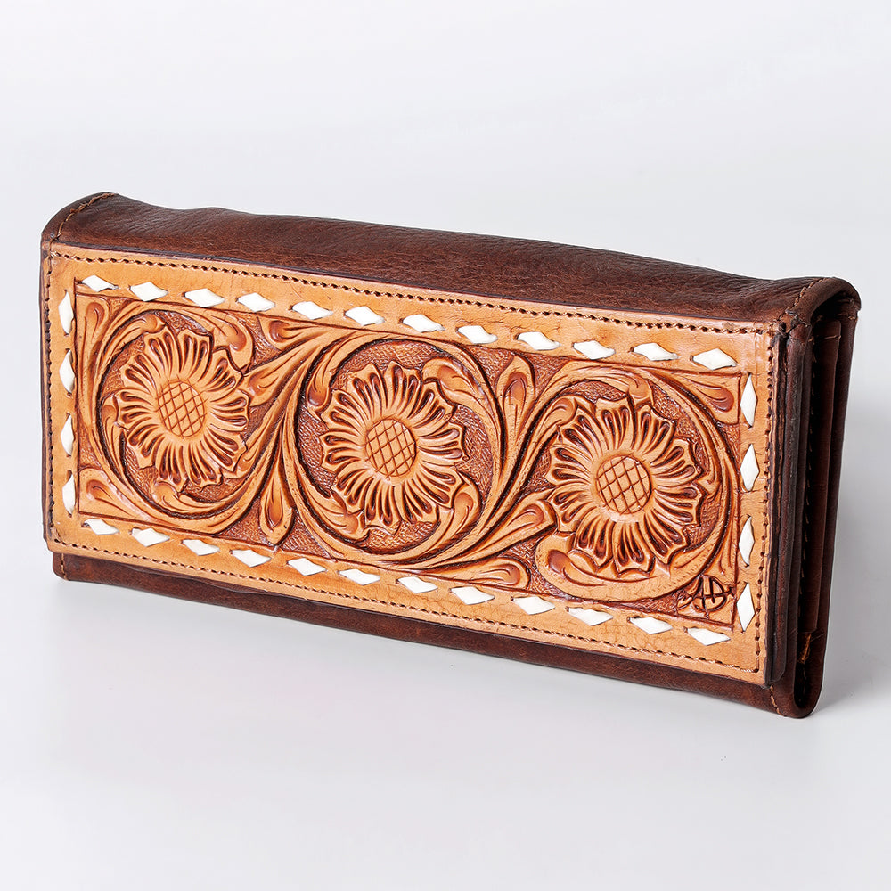 American Darling Wallet Hand Tooled Genuine Leather Western Women Bag | Handbag Purse Wristlet Travel Clutch