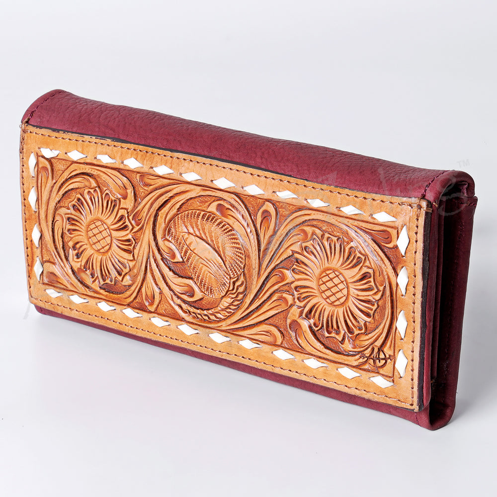 American Darling Wallet Hand Tooled Genuine Leather Western Women Bag | Handbag Purse Wristlet Travel Clutch