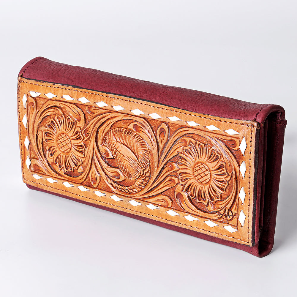 American Darling Wallet Hand Tooled Genuine Leather Western Women Bag | Handbag Purse Wristlet Travel Clutch