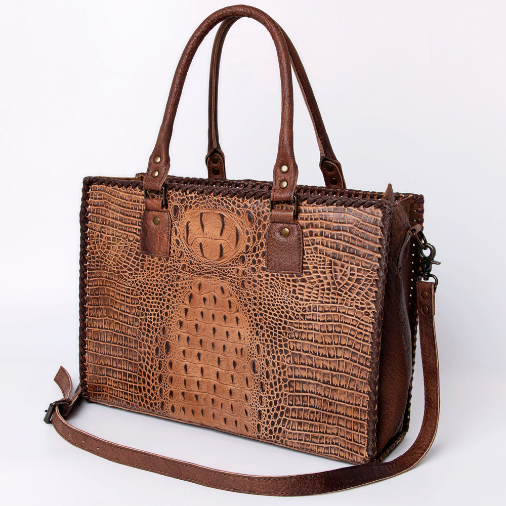American Darling Briefcase Hand Tooled Genuine Leather Western Women Bag Handbag | for Cute Laptop