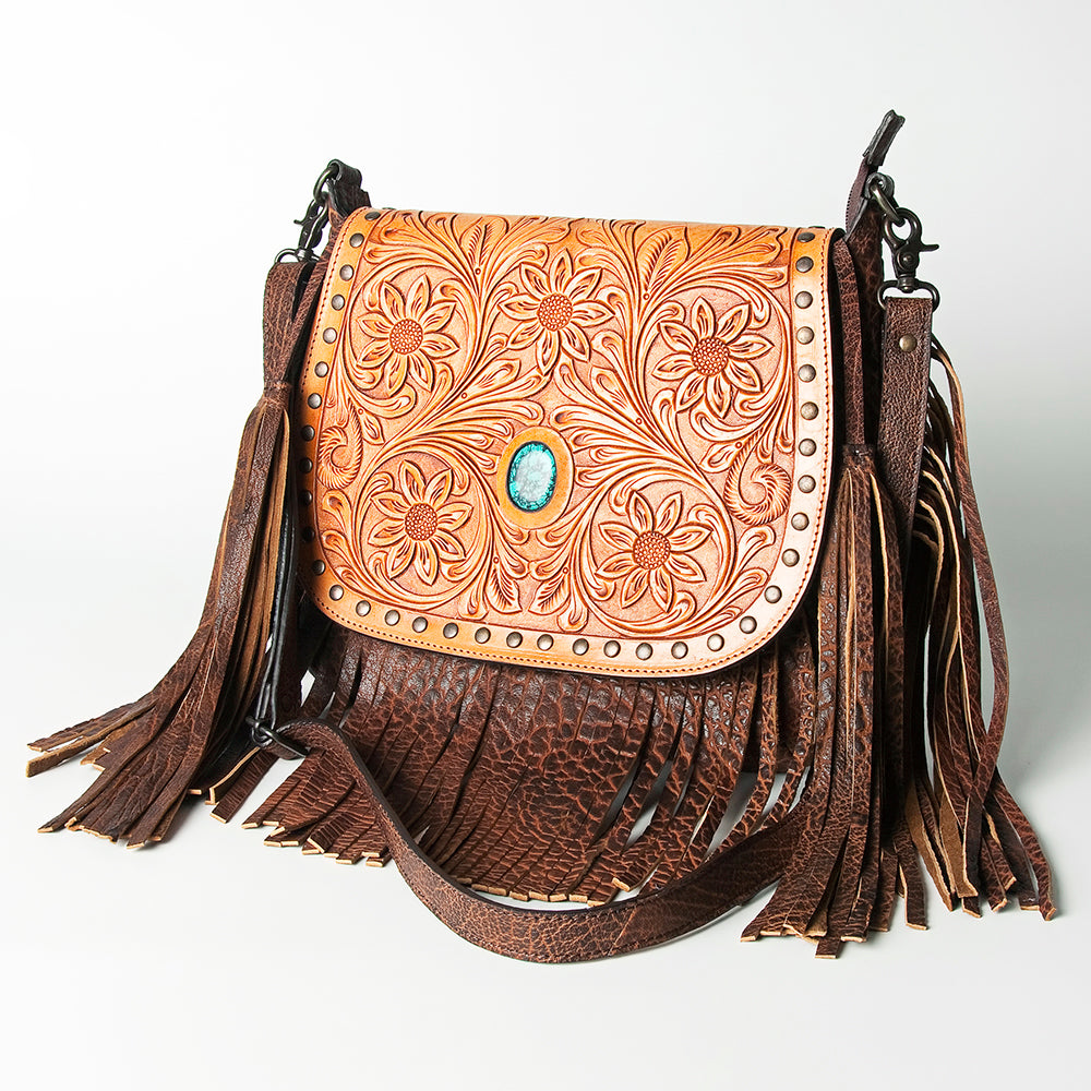 American Darling Crossbody Hand Tooled Genuine Leather Women Bag Western Handbag Purse