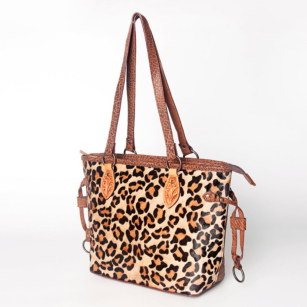 American Darling Tote Hand Tooled Hair on Genuine Leather Western Women Bag Handbag Purse | Travel Bags College Casual