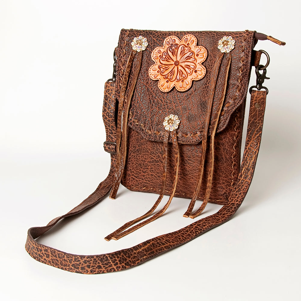 American Darling Cross Body Hand Tooled Genuine Leather women bag western handbag purse