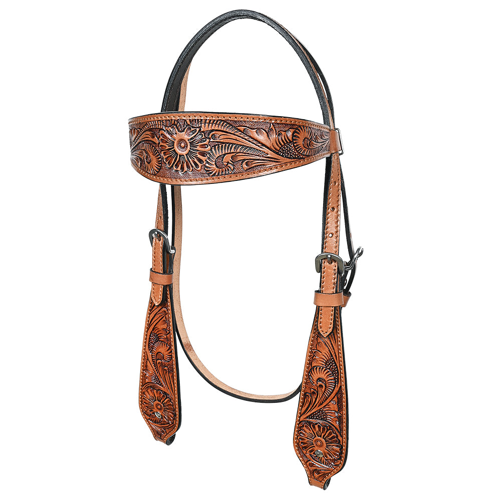 Hilason Western American Leather Horse Tack Set Tan