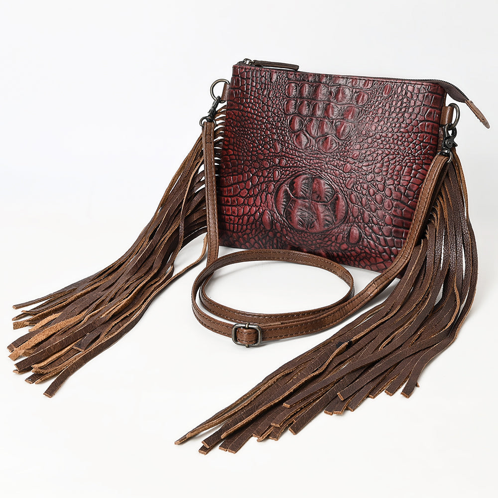 American Darling Cross Body Crocodile Embossed Genuine Leather Western Women Bag Handbag Purse | Crossbody for Cute