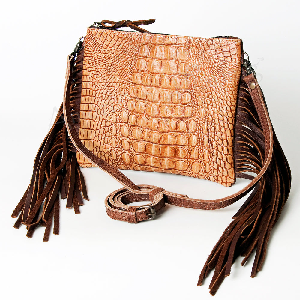 American Darling Cross Body Crocodile Embossed Genuine Leather Western Women Bag Handbag Purse | Crossbody for Cute