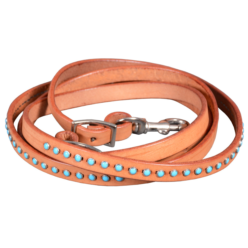 BAR H EQUINE Western Leather Horse Rein With Adjustable Buckle | Reins for Horses