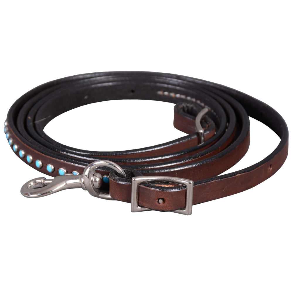 BAR H EQUINE Western Leather Horse Rein With Adjustable Buckle | Reins for Horses