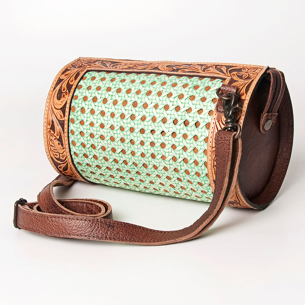 American Darling Duffel Hand Tooled Genuine Leather Western Women Bag | Handbag Duffel Weekend Travel Bags for