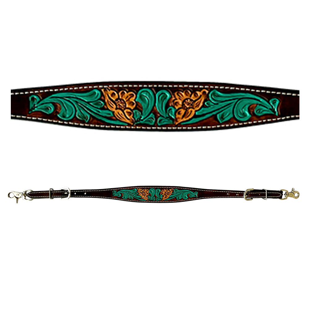 Bar H Equine American Leather Horse Saddle Tack One Ear Headstall Breast Collar Browband Wither Strap Set Jora Autumn