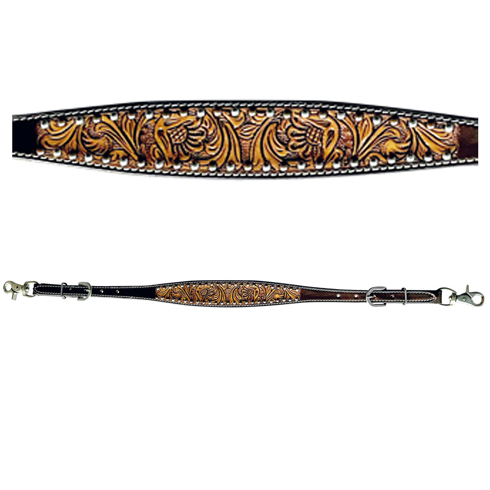 Bar H Equine American Leather Horse Saddle Tack One Ear Headstall Breast Collar Browband Wither Strap Set Eleanor Collection