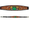 Bar H Equine American Leather Horse Saddle Tack One Ear Headstall Breast Collar Browband Wither Strap Set Tropical Cactus