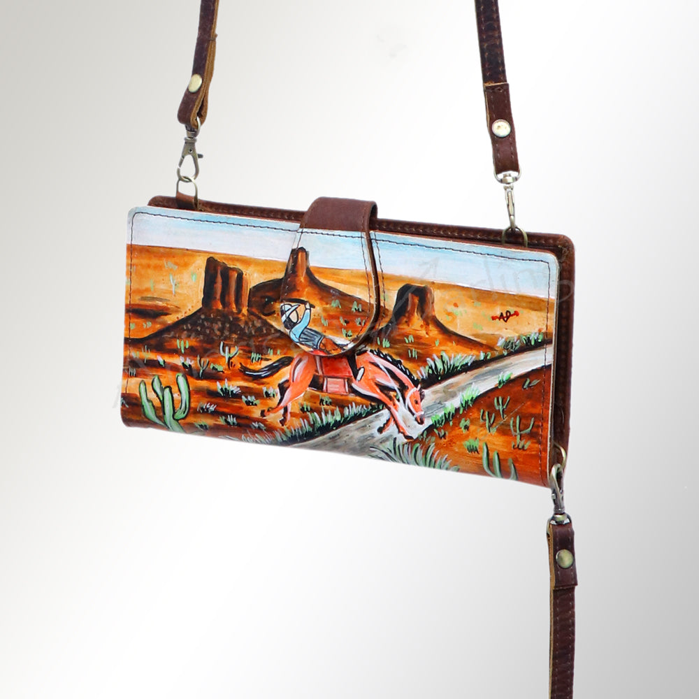 American Darling Wallet Full Grain Genuine Leather Western Women Bag | Handbag Purse Wristlet Travel Clutch