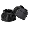HILASON Western Horse Rubber PVC Ribbed Double Hook and Loop Bell Boots Training Protective Shock Absorbing Leg