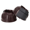 HILASON Western Horse Rubber PVC Ribbed Double Hook and Loop Bell Boots Training Protective Shock Absorbing Leg