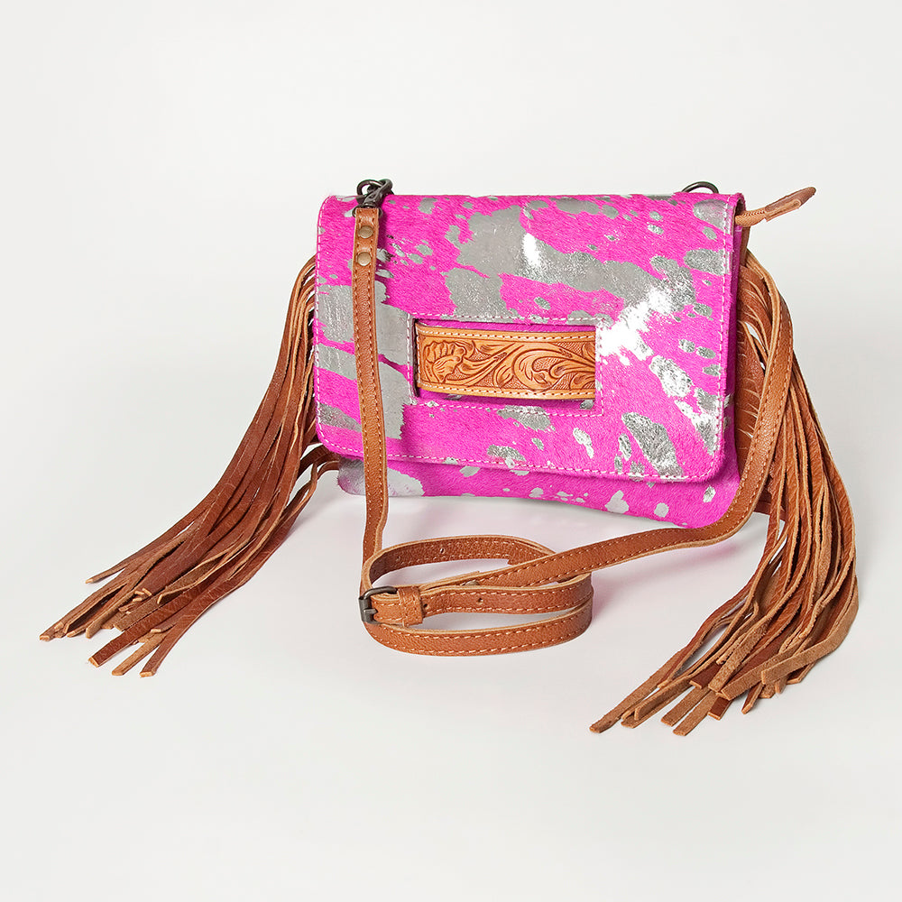 American Darling Clutch Hand Tooled Hair on Genuine Leather Western Women Bag Handbag Purse | Purses for Cute