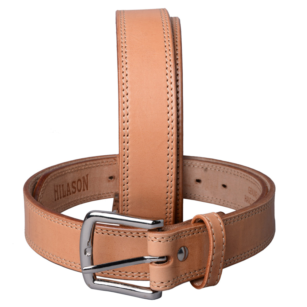 HILASON Western Genuine Leather Belt for Men Women Cowboy Cowgirl Handmade Unisex Full Grain Heavy Duty Tooled Jeans