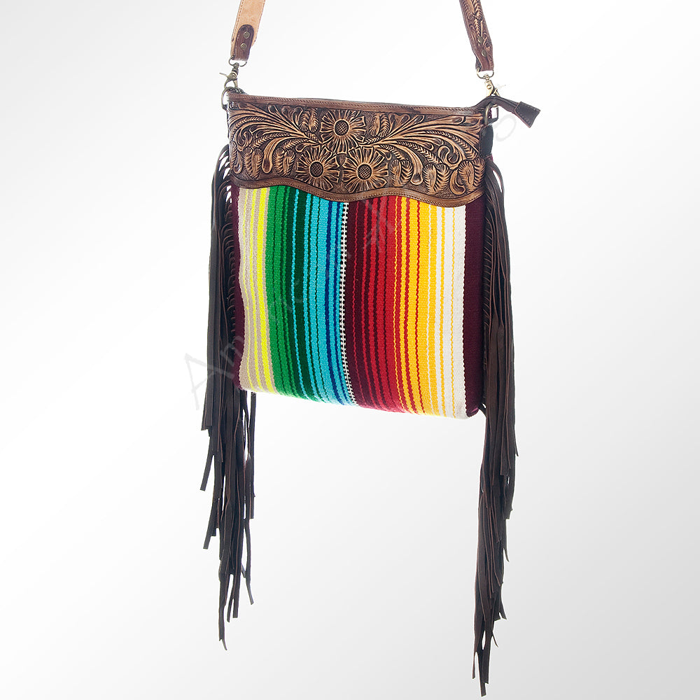 American Darling Large Crossbody Hand Tooled Saddle Blanket Genuine Leather Western Women Bag Handbag Purse | Cute