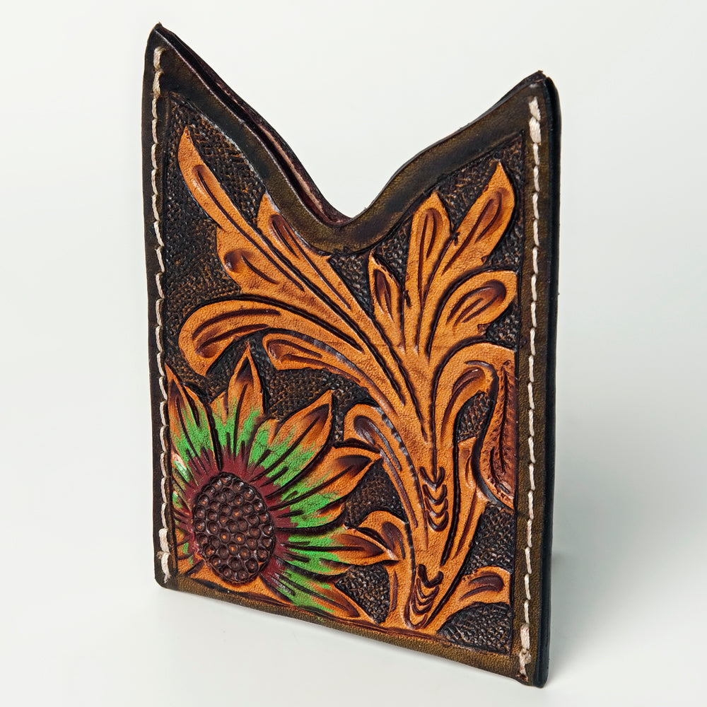American Darling Card Holder Hand Tooled Genuine Leather | Business Credit