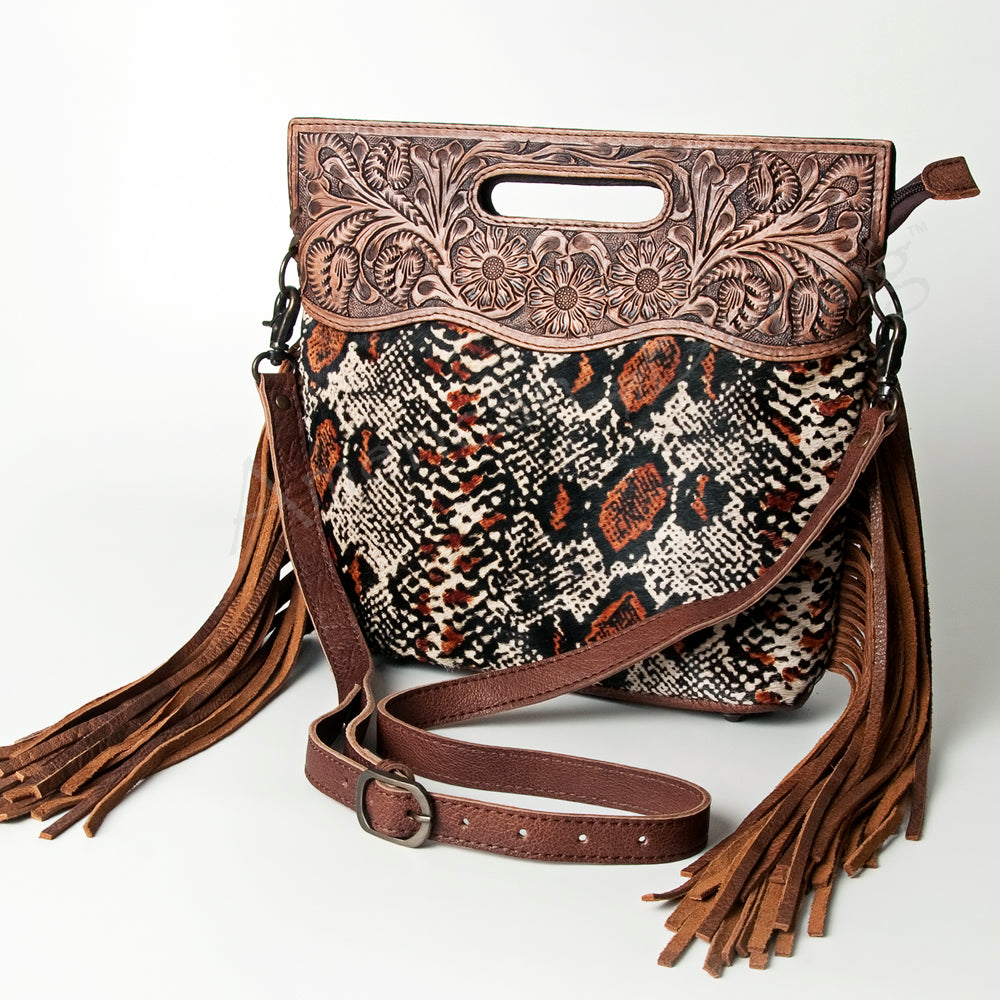 American Darling Clutch Hand Tooled Saddle Blanket Fabric Genuine Leather Western Women Bag Handbag Purse | Purses for Cute