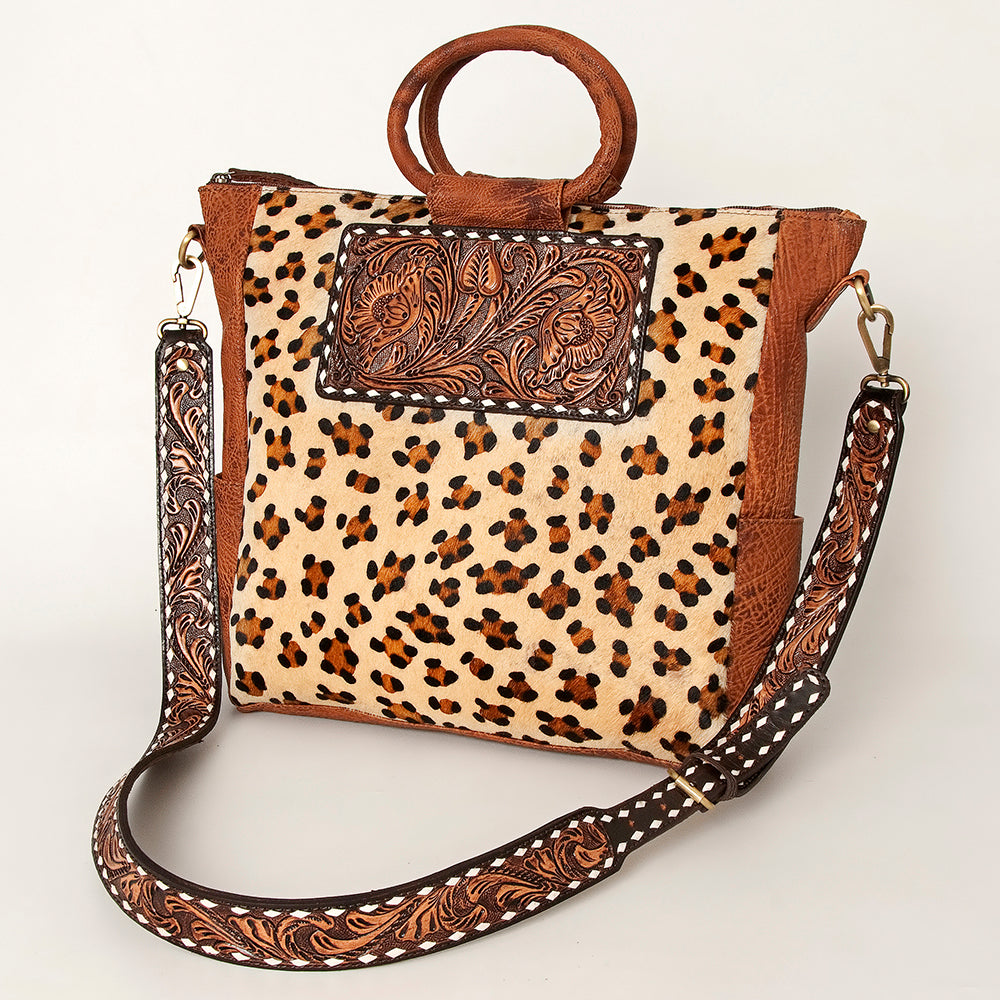 American Darling Tote Hand Tooled Hair On Genuine Leather Western Women Bag Handbag Purse | Travel Bags College Casual