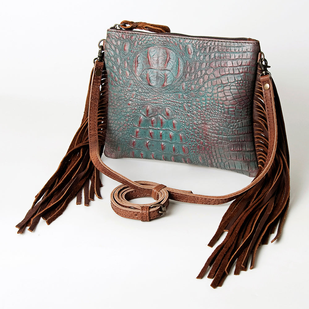 American Darling GIBGX279 Crocodile Embossed Genuine Leather Women Bag Western Handbag Purse