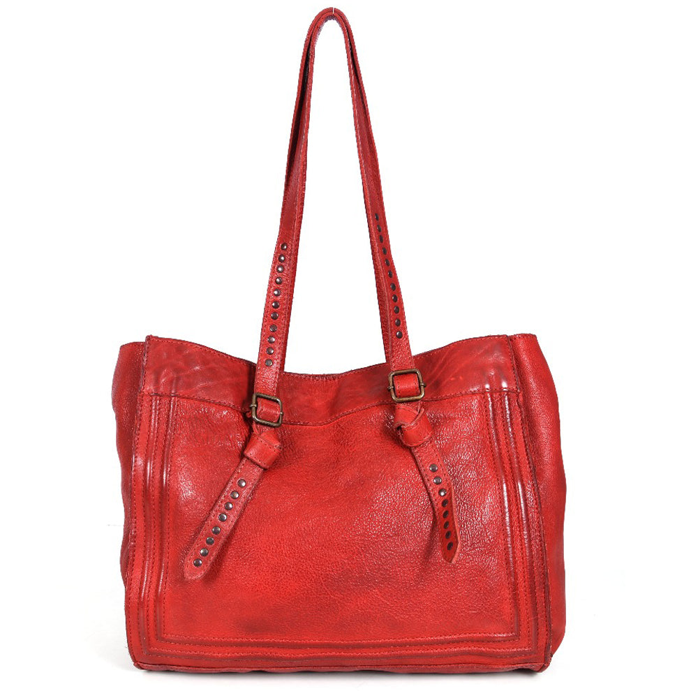 Never Mind Nmbgr111Brd Tote Vintage Handmade Genuine Cowhide Leather Women Bag Western Handbag Purse