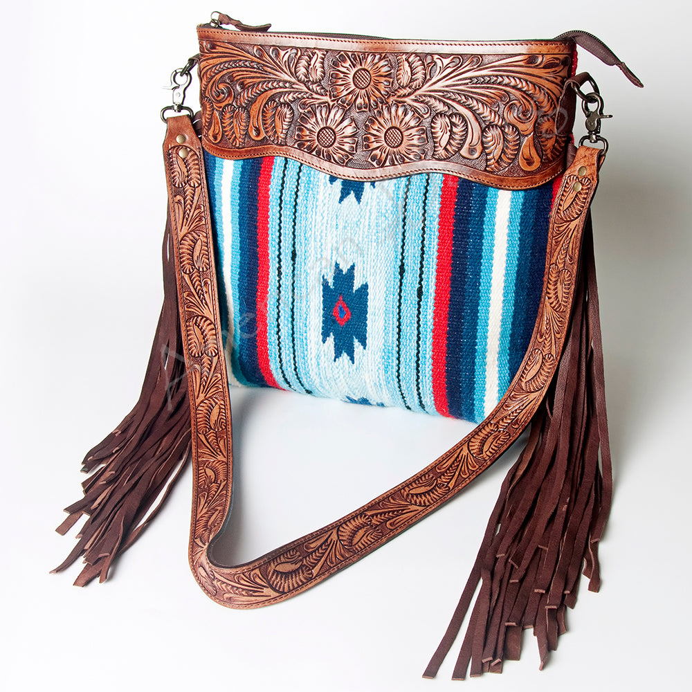 American Darling Signature Crossbody Hand Tooled Saddle Blanket Genuine Leather women bag western handbag purse