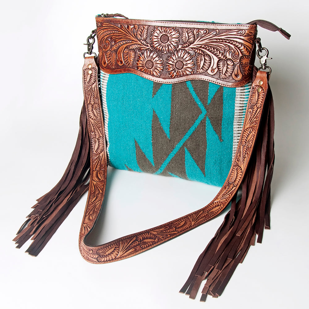 American Darling Signature Crossbody Hand Tooled Saddle Blanket Genuine Leather women bag western handbag purse