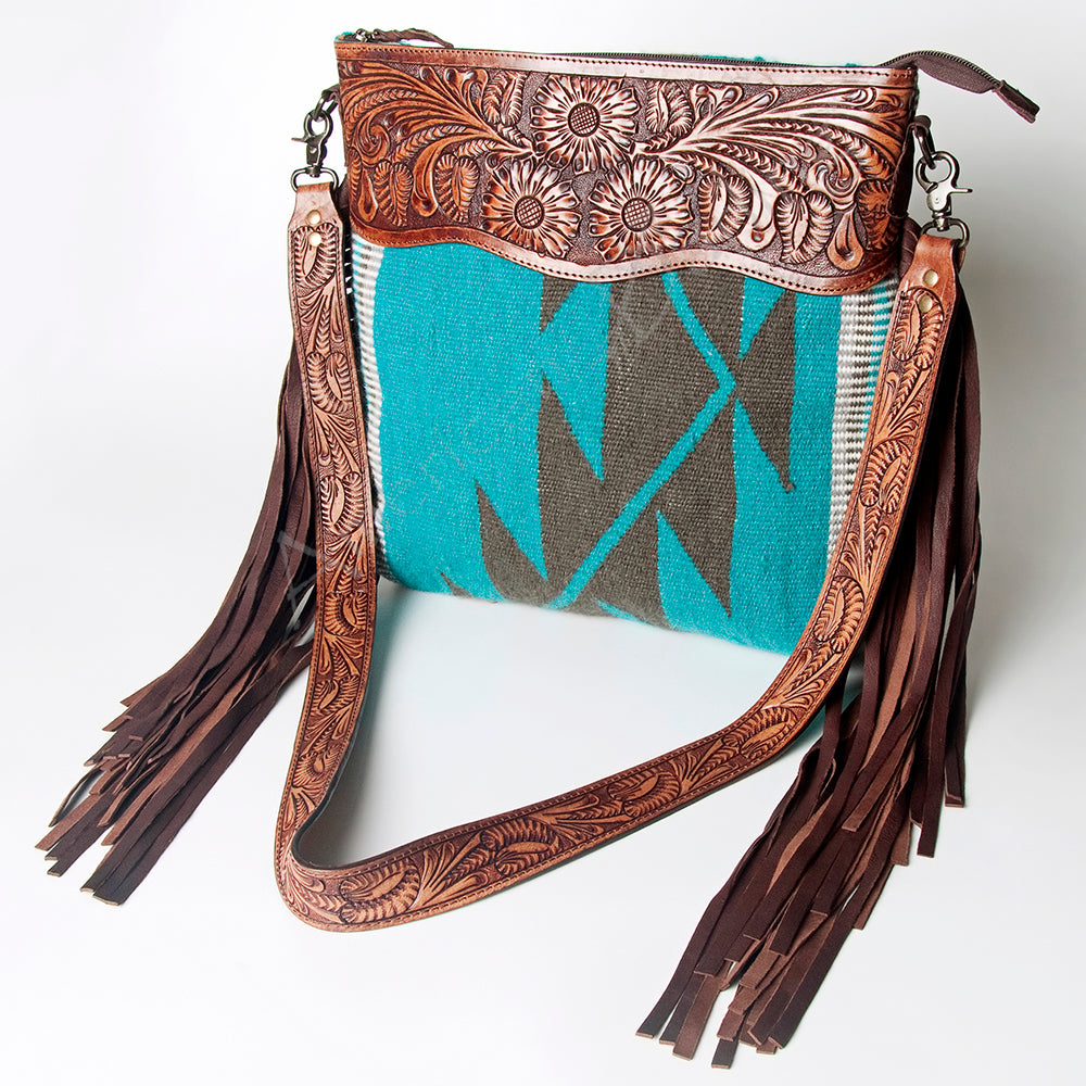 American Darling Signature Crossbody Hand Tooled Saddle Blanket Genuine Leather women bag western handbag purse