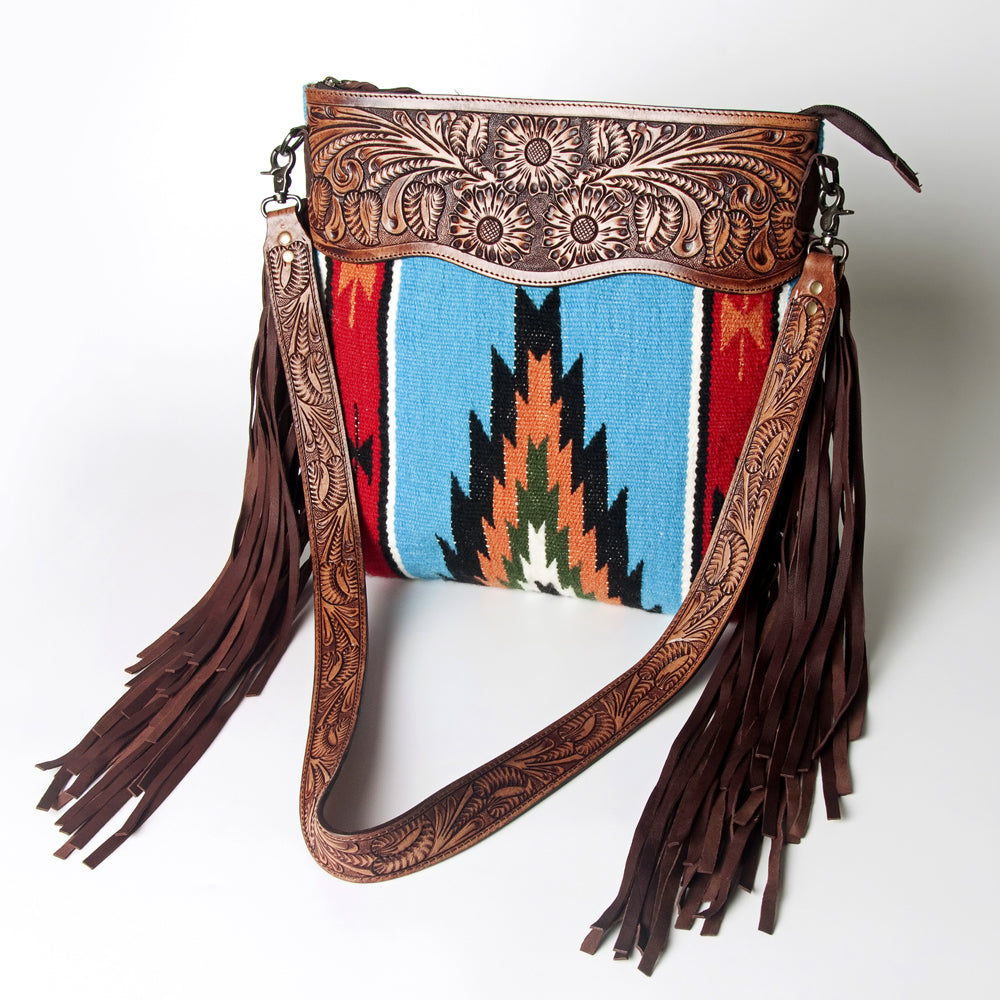 American Darling Signature Crossbody Hand Tooled Saddle Blanket Genuine Leather women bag western handbag purse