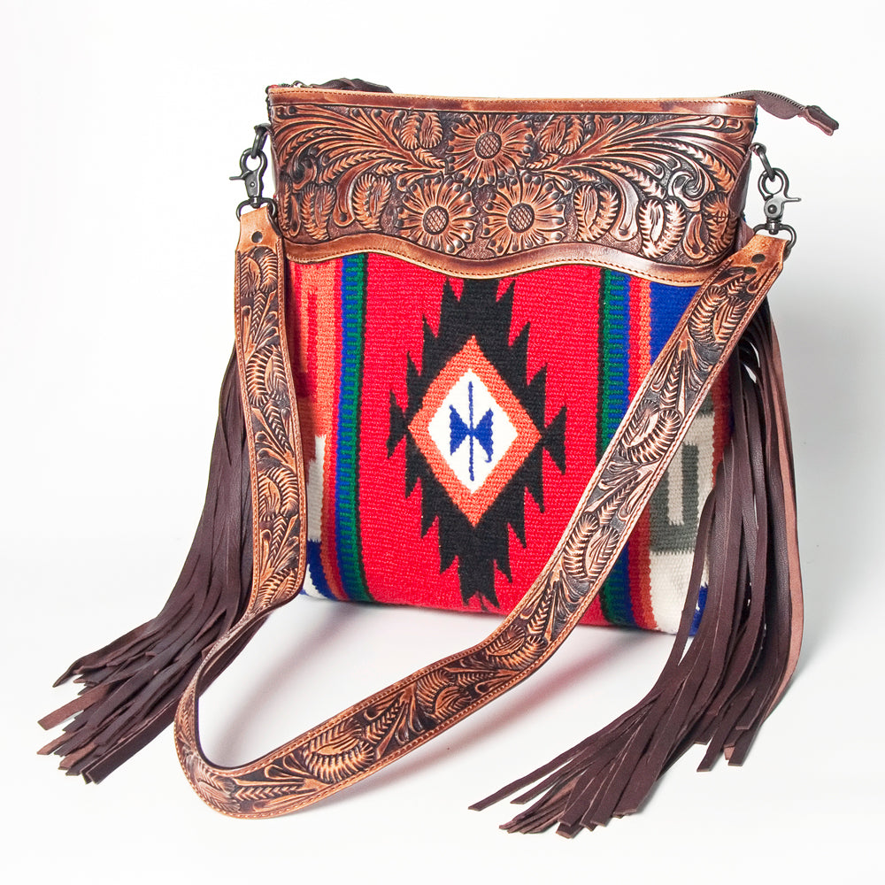 American Darling Signature Crossbody Hand Tooled Saddle Blanket Genuine Leather women bag western handbag purse
