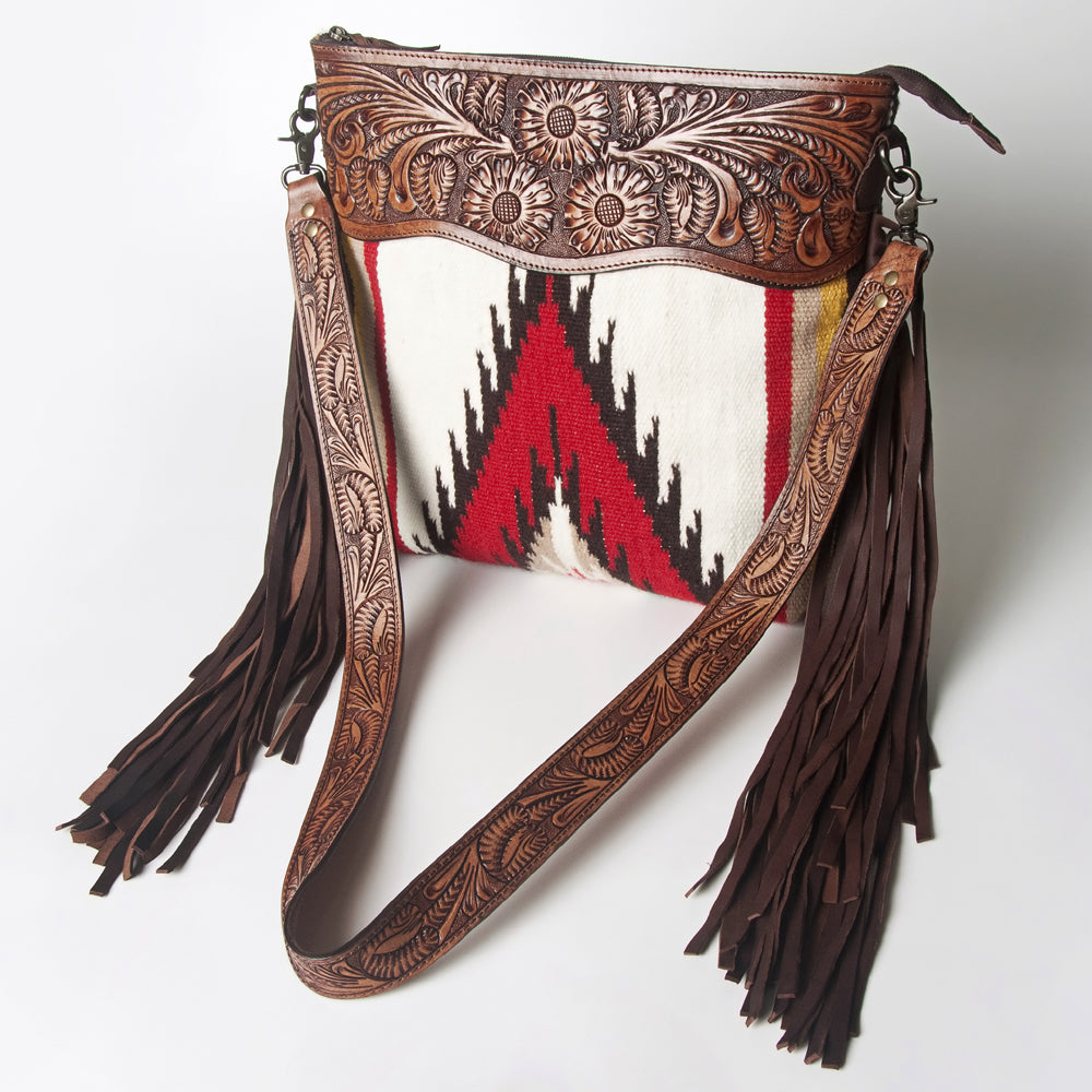 American Darling Signature Crossbody Hand Tooled Saddle Blanket Genuine Leather women bag western handbag purse