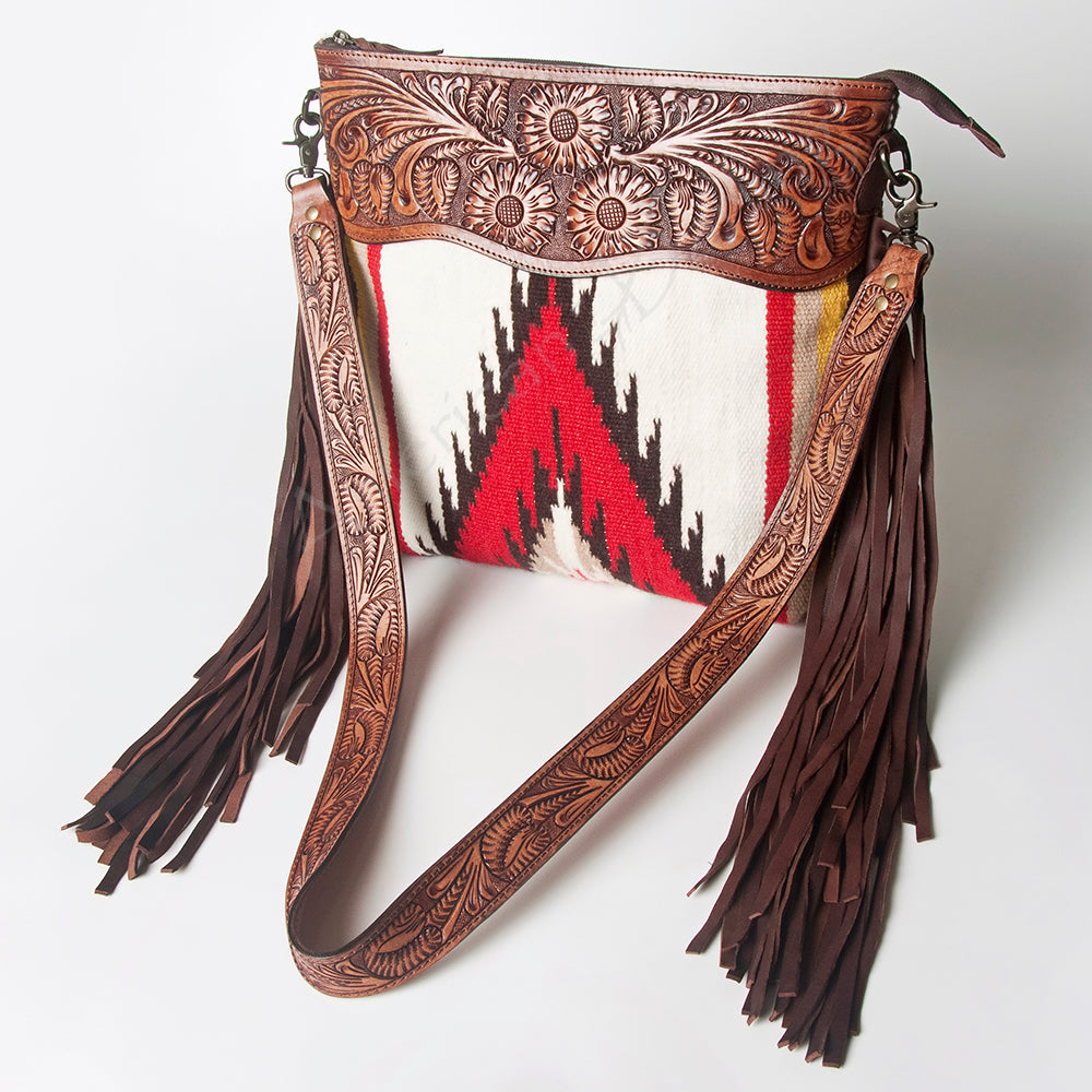 American Darling Signature Crossbody Hand Tooled Saddle Blanket Genuine Leather women bag western handbag purse