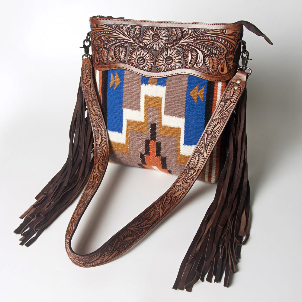 American Darling Signature Crossbody Hand Tooled Saddle Blanket Genuine Leather women bag western handbag purse